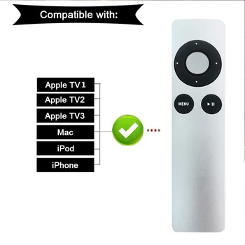 Универсален Взаимозаменяеми дистанционно за Apple TV 1 2 3 MC377LL/A MD199LL/A, Macbook Pro Tv и Мини дистанционно управление 1