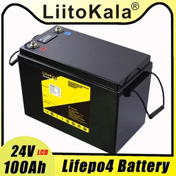 LiitoKala 24 В 100Ah LCD дисплей lifepo4 батерии Мощност на Батерията За 8 S 29,2 В АВТОБУСА Кемперов количката Офроуд Автономен Слънчев Вятър 1
