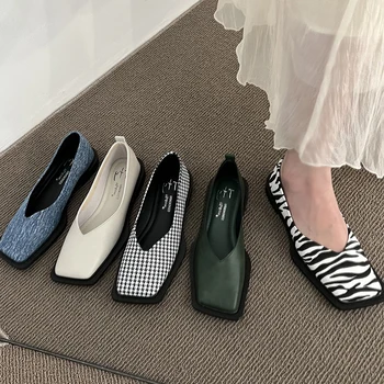 2023 пролет лято Нова Мери Джейн балет апартаменти обувки Лолита в ретро стил сандали на жените рокля мода буци плитки обувки от изкуствена кожа свободно cut обувки 1