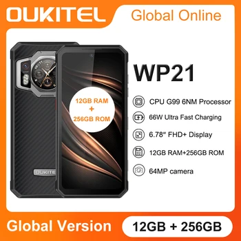 Oukitel WP21 Издръжлив Смартфон за нощно виждане 12 + GB 256 GB 9800 ма Android 12 Мобилен телефон 64 MP Хелио G99 Восьмиядерный Мобилен Телефон 1