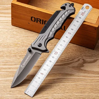 Сив Черен Висока Твърдост EDC Открит Преносим Малък Сгъваем Нож желание за самозащита Къмпинг Походный Нож Инструменти За Разбиване на Прозорци