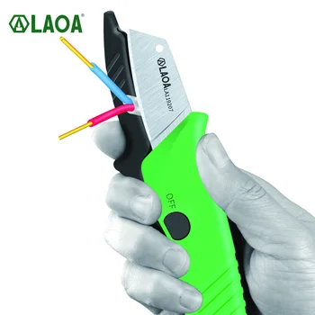 LAOA Електротехник Кабелен Нож За Източване Кабел Машина За Източване на Неръждаема Тел Универсален Нож С Гумена Дръжка за Ръчни Инструменти 1
