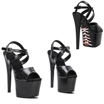 Leecabe/дамски сандали на платформа 17 см/7 инча, вечерни обувки на висок ток, обувки за танци на един стълб, 1Б 1