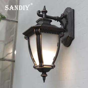 SANDIY монтиран на стената Лампа LED Външно Осветление Водоустойчива IP65 халба бира за Дома Врата на Верандата на Вила, Градина Ретро Външен Стенен монтаж Лампа