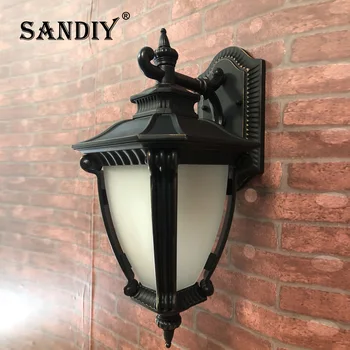 SANDIY монтиран на стената Лампа LED Външно Осветление Водоустойчива IP65 халба бира за Дома Врата на Верандата на Вила, Градина Ретро Външен Стенен монтаж Лампа 2