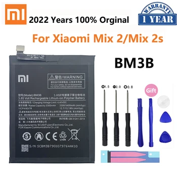 Оригинален Xiao Mi Оригинални Сменяеми Батерия BM3B За Xiaomi MIX 2 2S MIX2 S 3300 mah с голям Капацитет на Батериите За мобилни телефони Безплатни Инструменти 1
