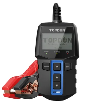 TOPDON BT100 12 Тестер за Акумулатор, Зарядно Устройство Анализатор 2000CCA Стрес Тест на Батерията за Акумулатор Тестер за Зареждане Cricut Заредете Инструменти