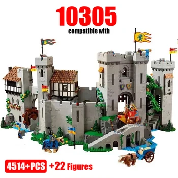 2022 Цар Лъв Castle10305 Градивните Елементи На Рицарите На Средновековен Замък Набор От Тухли Строителни Играчки За Деца Подаръци За Рожден Ден 1