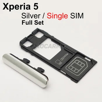 Aocarmo За Sony Xperia 5/X5/J8210 J9210 Една Тава С Две SIM-Карти Слот за Памет microSD Държач За Карти Четец на Замяна 2