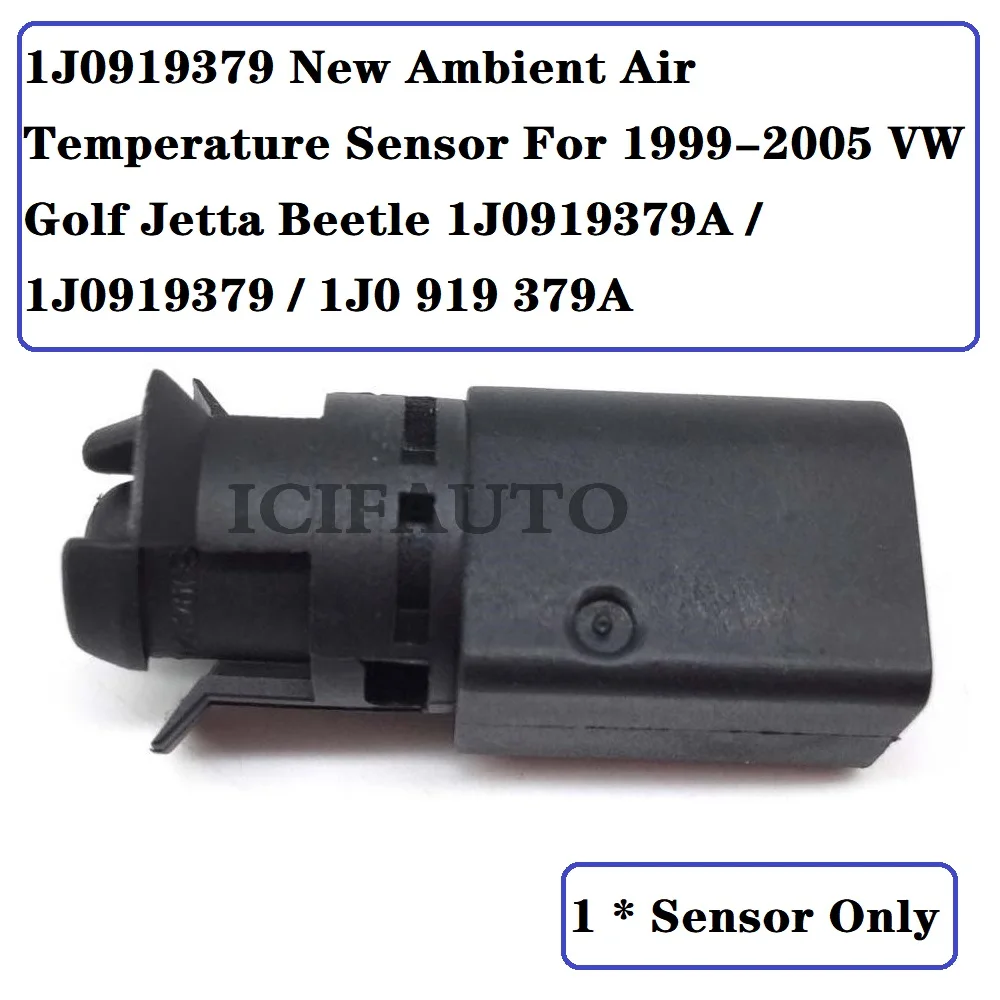 1J0919379 Нов Конектор Сензор за температура на въздуха на околната среда За 1999-2005 VW Golf, Jetta Beetle 1J0919379A/1J0919379/1J0 919 379A Изображение 1