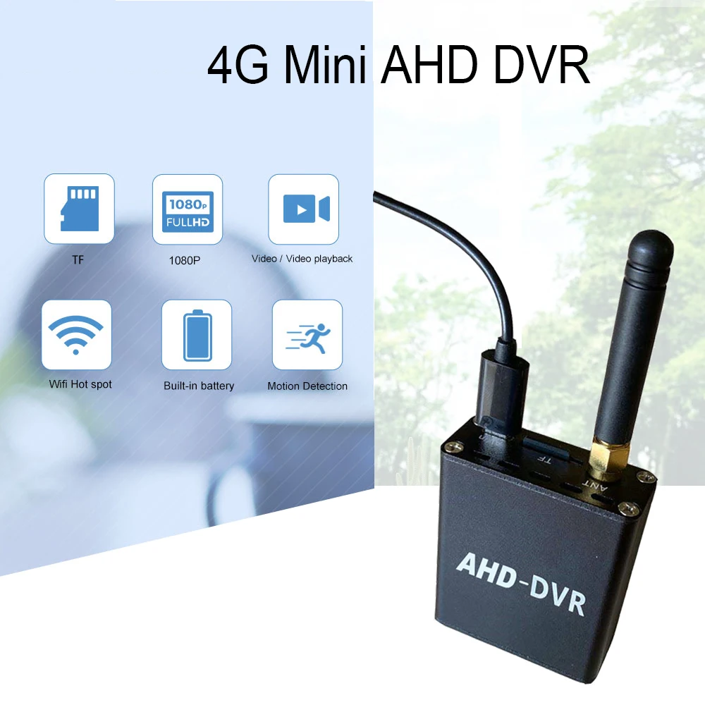 4G Sim Безжичен Dvr Мониторинг на Мини-Камера, Гласови Отдалечен Мониторинг на Мрежата 1080p AHD HD Широка Камера за Нощно Виждане Изображение 1
