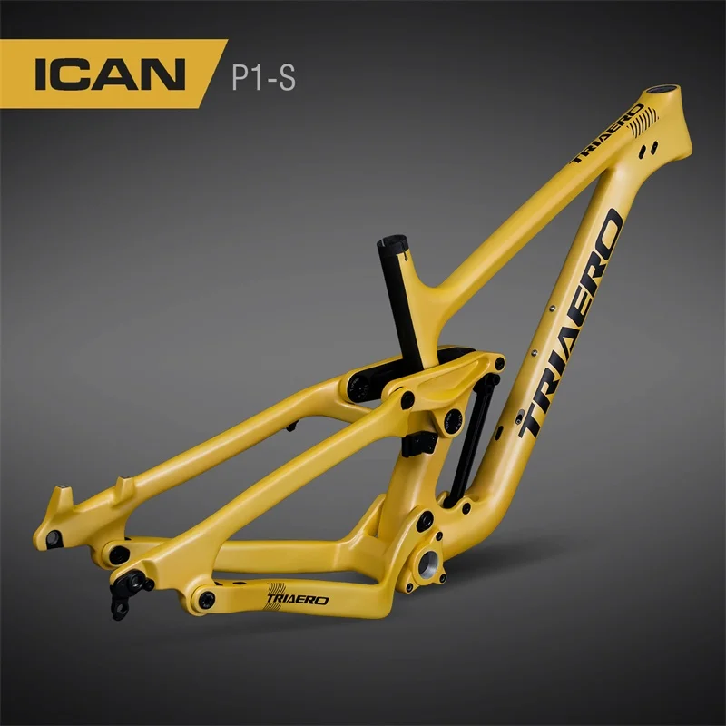 ICAN Гореща Разпродажба Индивидуални 27.5 er Trail Окачване Carbon МТБ Велосипедна Рамка С 130 Ход 200x51 мм, Заден Амортисьор P1 Изображение 1