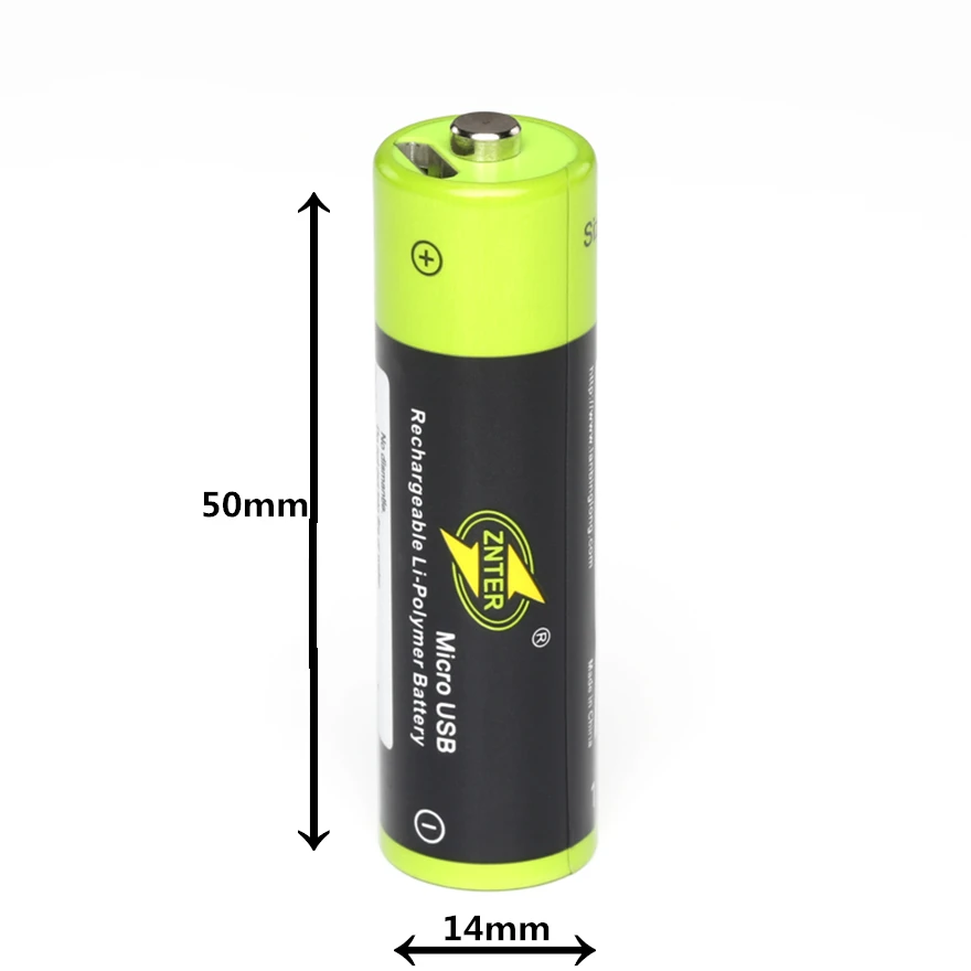 ZNTER 1,5 AA батерия 1700 mah, USB Акумулаторна Литиево-Полимерна батерия Бързо Зареждане и по кабел Micro USB Изображение 1