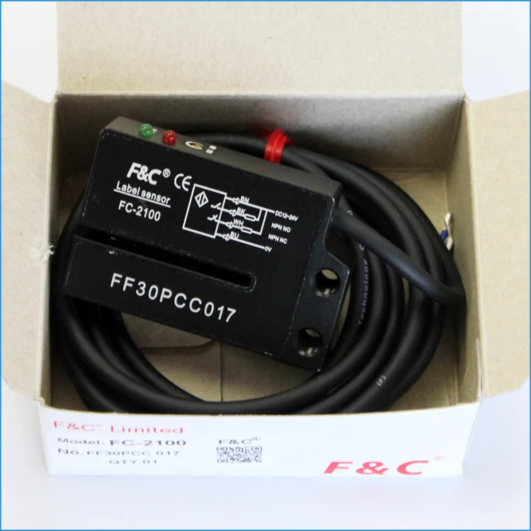 Абсолютно Нов и оригинален сензор за етикети Фотоелектричния преминаване FC-2100 FC-2100P Изображение 1