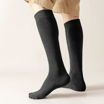 Топло Изолирана Чорапи Мъжки Обикновена Хавлиени Чорапи С Най-Високо Коляното Мъжки Зимни Дълги Чорапи За Краката Calcetines Meias Hombre 1