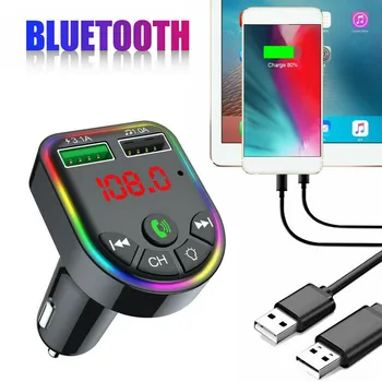 Bluetooth Автомобилен FM Трансмитер MP3 Плеър, Безжичен Радио Адаптер за Комплект 2 USB Зарядно Устройство за Запалката Мощност Автомобилен Bluetooth FM Плейър 1