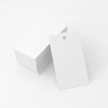 50шт 5x9 см опаковка за бижута хартиена Картичка, Обеци Държач за Карти Празни Етикети от Крафт-Хартия за DIY Ушни Игли Бижутериен Дисплей 1
