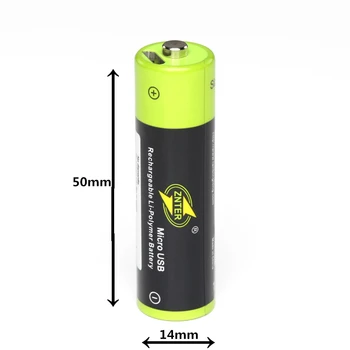 ZNTER 1,5 AA батерия 1700 mah, USB Акумулаторна Литиево-Полимерна батерия Бързо Зареждане и по кабел Micro USB 2