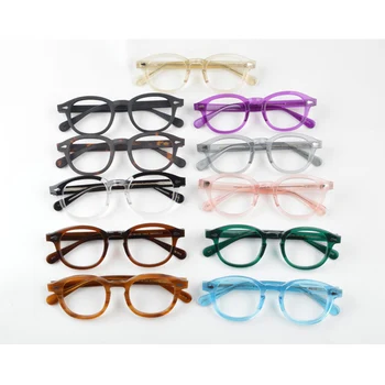 Очила, Мъжки, Женски Джони Деп Очила с Прозрачни лещи Марка, за дизайн на Компютърни Очила мъжки Ретро Стил Оптични рамки за очила