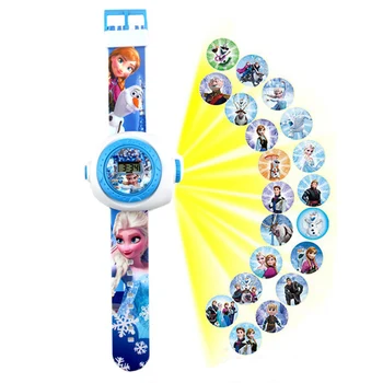 Принцеса Елза Детски Часовници За Момичета Гумени Цифрови 3D Проекция Часовник С Мики Детски Часовници Ръчни Часовници За Момчета, Подарък Дропшиппинг 1