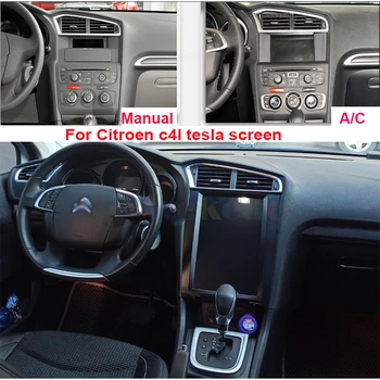 Тесла Екран на Android 11 Car Радио Мултимедиен Плеър За Citroen C4 C4L 2011 2012 2013-2016 GPS Навигация Главното Устройство 2Din Carplay 2
