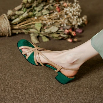 2022 г. Пролет-лято нови дамски сандали на дебел ток, на много високи токчета, водоустойчив Платформа, Модни дамски обувки за Подиум ред - Дамски обувки / Kuljetusvikman.fi 11