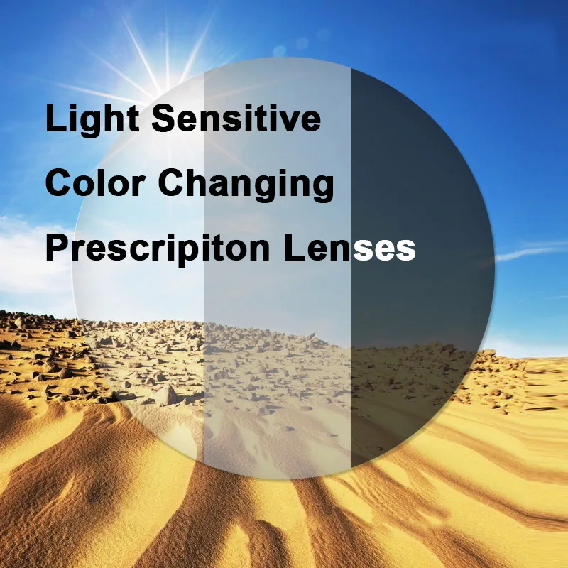 1.67 Светочувствительные фотохромичните оптични лещи, предписани Single Vision с бърз и дълбок ефект от промени в сиво и кафяво на цветя Изображение 2