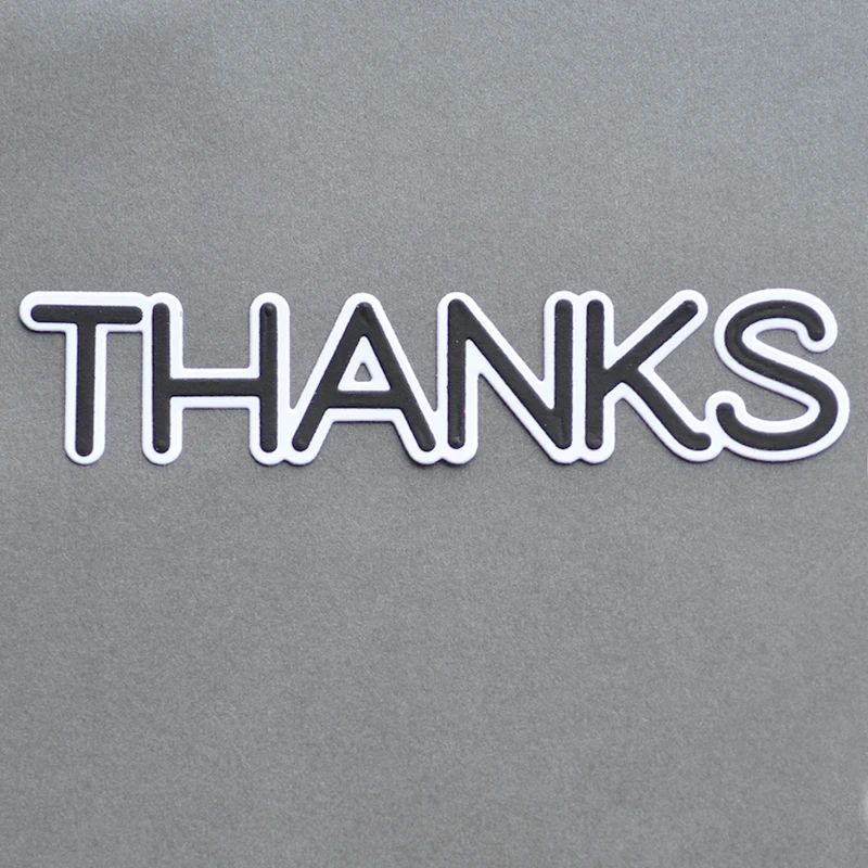2020 Нови Английски Думи, Благодаря ви и Силуета на Метални Режещи Щанци За Рязане на Хартия Diy Изготвяне на Поздравителни Картички Scrapbooking БЕЗ Печати Изображение 2