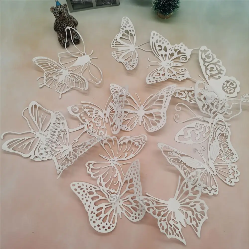 3D пеперуда-метална щанцоване САМ албуми за изрязване на хартиени КАРТИЧКИ декоративно изкуство и занаяти полагане на режещи удари НОВ 2021 Изображение 2