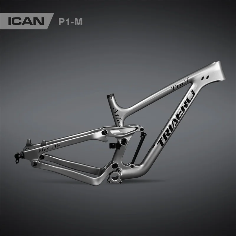 ICAN Гореща Разпродажба Индивидуални 27.5 er Trail Окачване Carbon МТБ Велосипедна Рамка С 130 Ход 200x51 мм, Заден Амортисьор P1 Изображение 2