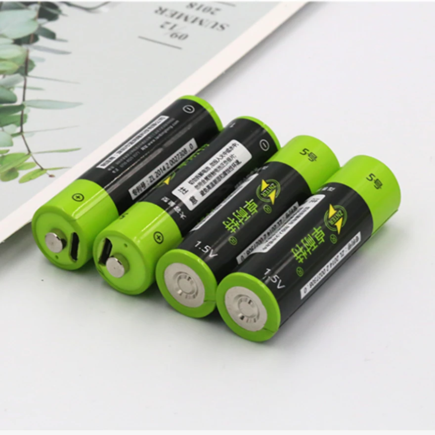 ZNTER 1,5 AA батерия 1700 mah, USB Акумулаторна Литиево-Полимерна батерия Бързо Зареждане и по кабел Micro USB Изображение 2