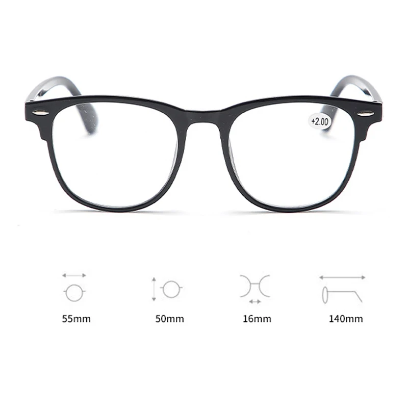 Очила за четене В Кръгла Рамка с Диоптриями +1.0 +1.5 +2.0 +2.5 +3.0 +3.5 +4.0 Компютърни очила Очила За Старческо Дамски Мъжки Унисекс Изображение 2