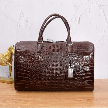 2020 нова пътна чанта от крокодилска кожа, мъжка ръчна чанта с голям капацитет, женствена чанта за пазаруване, бизнес спортна чанта 2