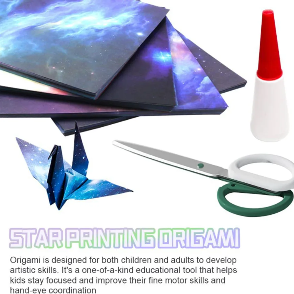 200ШТ Творчеството Квадратна Хартия, Оригами, направи си САМ Ръчно изработени Двустранен Оцветяване Пъти Занаят Хартиен Декор Художествени Материали Изображение 3