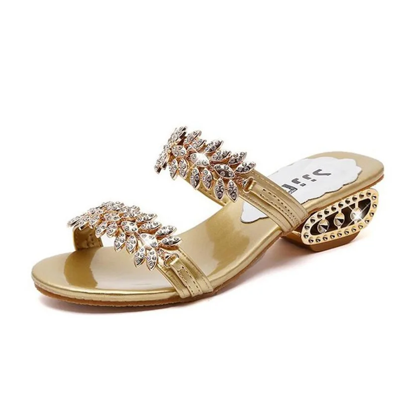 2020 Нов дамски обувки, чехли, летни плажни сандали, Модерни дамски улични чехли с кристали, чехли, дамски обувки mujer Изображение 3