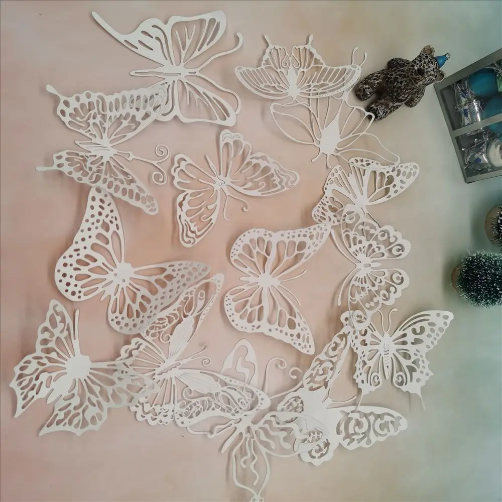 3D пеперуда-метална щанцоване САМ албуми за изрязване на хартиени КАРТИЧКИ декоративно изкуство и занаяти полагане на режещи удари НОВ 2021 Изображение 3