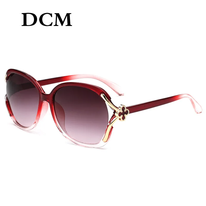 DCM Vintage Слънчеви Очила Дамски Маркови и Дизайнерски Кръгли Слънчеви Очила В Голяма Рамка Люнета De Soleil UV400 Изображение 3