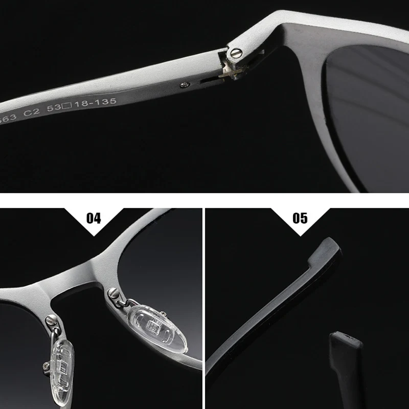 Алюминиево Магниевые Поляризирани очила дамски мъжки луксозни Дизайнерски маркови ретро слънчеви очила Мъжки Oculos De Sol Masculino 4171 Изображение 3