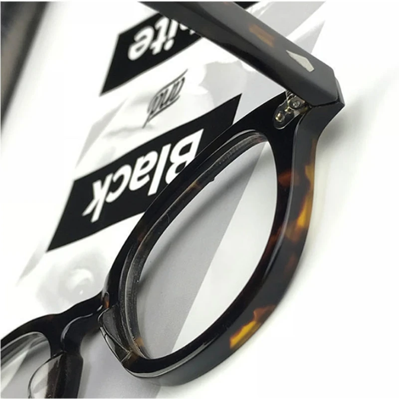 Очила, Мъжки, Женски Джони Деп Очила с Прозрачни лещи Марка, за дизайн на Компютърни Очила мъжки Ретро Стил Оптични рамки за очила Изображение 3