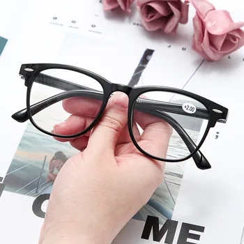 Очила за четене В Кръгла Рамка с Диоптриями +1.0 +1.5 +2.0 +2.5 +3.0 +3.5 +4.0 Компютърни очила Очила За Старческо Дамски Мъжки Унисекс 1