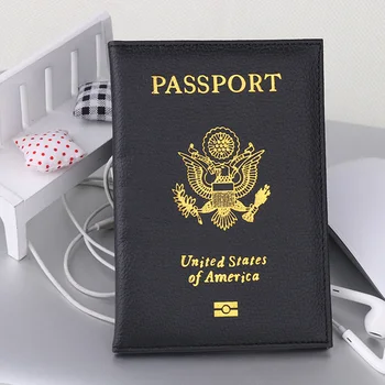 Пътна Корици за Паспорти от Изкуствена Кожа, Персонални Дамски Розови Корици за Паспорти на САЩ, Американските Корици за паспорти, калъф за Паспорт за Момичета 1