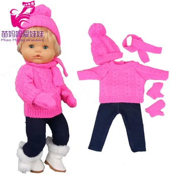 40 см кукла Ненуко дрехи, пуловер, шапка шал 40 см Ropa y su Hermanita детска кукла на горно облекло зимен топъл комплект 1