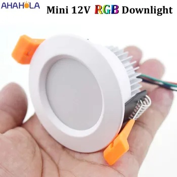 RGB 12 В 3 Watt Led Лампата на Тавана-Вградени през Цялата пълноточков Бял Led Лампа Плафон Rgb Точков Led-Вградени Тавана Лампа 1