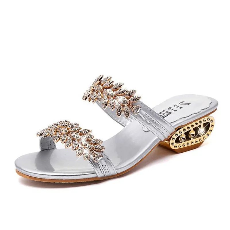 2020 Нов дамски обувки, чехли, летни плажни сандали, Модерни дамски улични чехли с кристали, чехли, дамски обувки mujer Изображение 4
