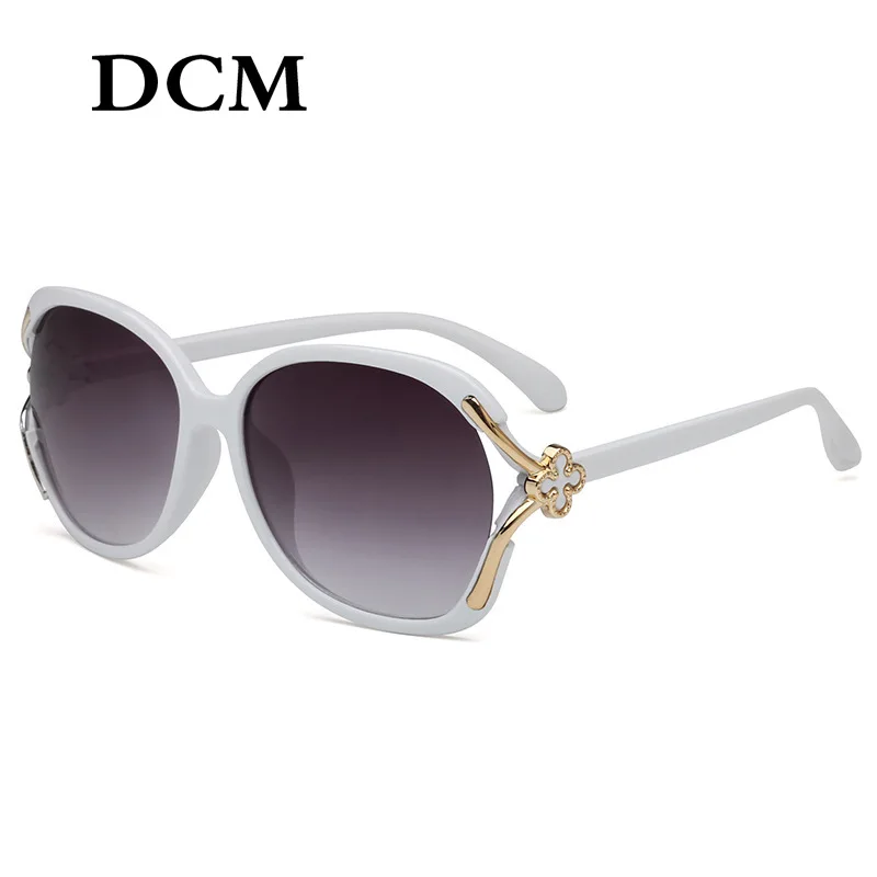 DCM Vintage Слънчеви Очила Дамски Маркови и Дизайнерски Кръгли Слънчеви Очила В Голяма Рамка Люнета De Soleil UV400 Изображение 4