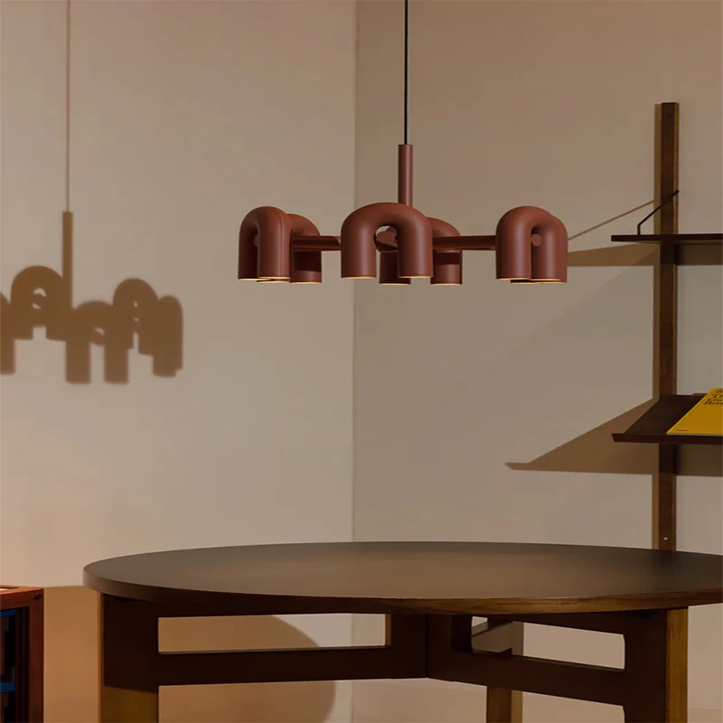 Скандинавска модерна индивидуалност проста хол обзаведен модельная стая творческа изкуство ресторант художествени полилеи Изображение 4