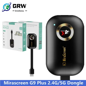 Mirascreen G9 Плюс 2,4 G / 5G 4K Miracast Wifi DLNA, AirPlay HD TV Stick Wifi Дисплей Приемник Ключ за IOS, Android, windows 1
