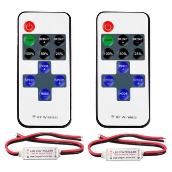 11 Ключови RF Мини Безжично дистанционно управление с Конектор dc за Едноцветни led ленти 3528 smd 5050 2