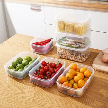 Контейнери За Съхранение На Храна В Хладилника Трайни Контейнери За Съхранение На Зеленчуци И Плодове Подвижни Кутии-Организаторите За Съхранение На Продукти С Капак 2