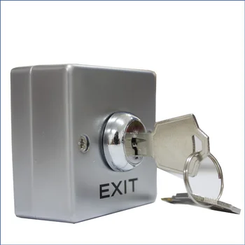 основния корпус открит монтаж на система за контрол на достъпа вратите порта на замъка бутон ключ за излизане с ключовете за отключване на врати, металик, COM, NO, NC 1